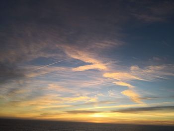 Low angle view of sky during sunset