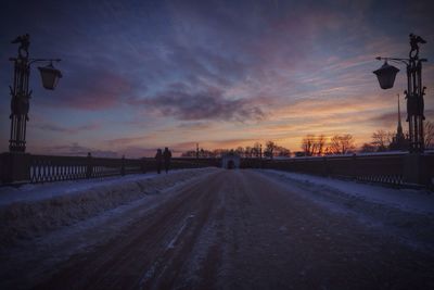 Road at sunset