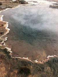 High angle view of land