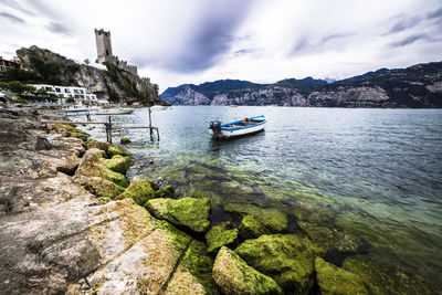 Malcesine garda lake and scaliger castle, veneto, italy