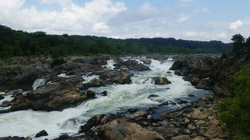 River flowing through rocks