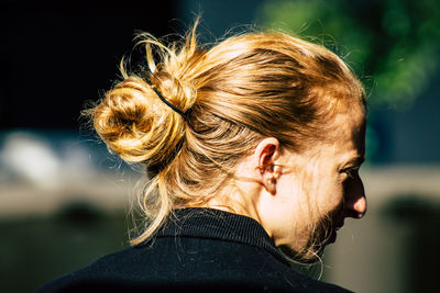 Close-up portrait of a woman