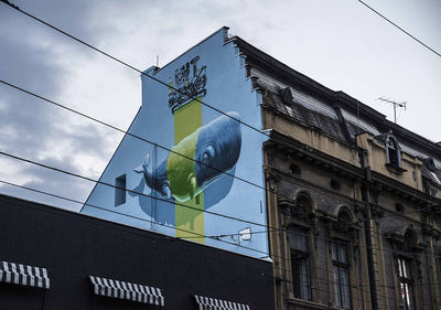 Low angle view of building against sky