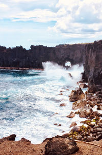 Scenic view of sea against sky