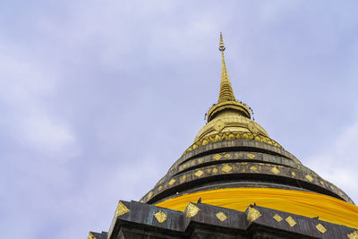 Low angle view of traditional building against sky