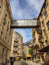 Low angle view of buildings against sky