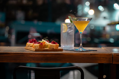 Close-up of drink on table
