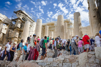 People at parthenon