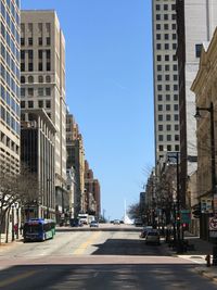 City street against clear sky