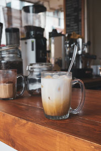 Close-up of coffee on table