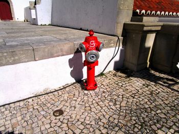 Close-up of red wall