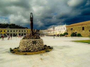 View of historical building against cloudy sky