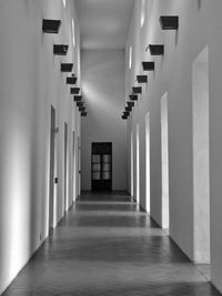 Empty corridor of building