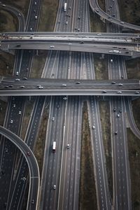 Close-up of the 401 highway intersection in toronto, canada