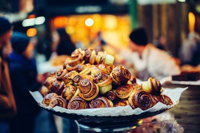 Close-up of food for sale at market stall