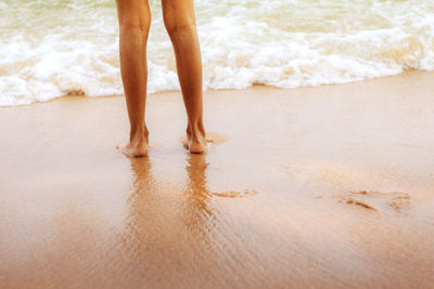 Low section of people on beach