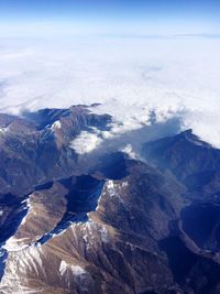 Aerial view of landscape against sky