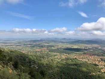 Aerial view of landscape against sky