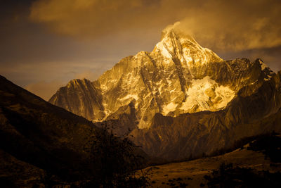 Mountain ridge, landscape in tibet china.