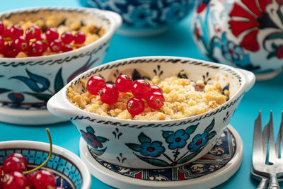 Close-up of food in bowl on table