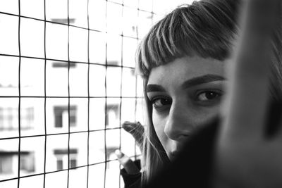 Close-up portrait of woman