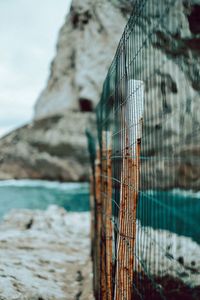 Close-up of rocks on shore