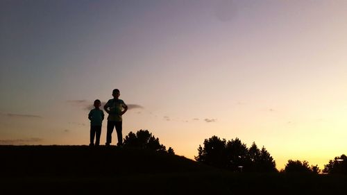 Silhouette of landscape at sunset