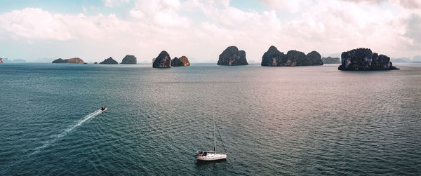 Panoramic view of sea against sky