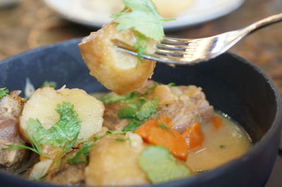 Close-up of seafood in plate