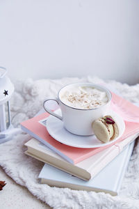 Close-up of coffee on table