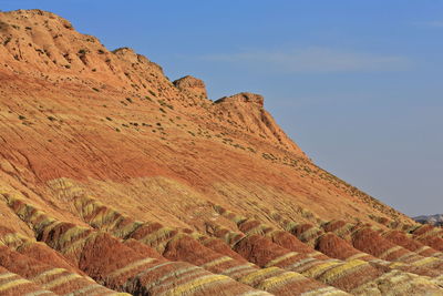 Sandstone and siltstone landforms of zhangye danxia-red cloud nnal.geological park. 0826