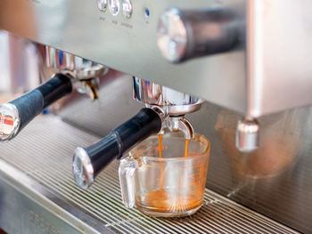 Close-up of coffee cup on table in cafe