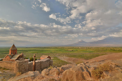 Scenic view of landscape against sky