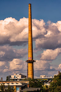 Low angle view of lighthouse against sky