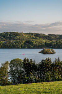 View over lake julsø at himmelbjerget, denmark