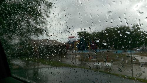 Water drops on car window