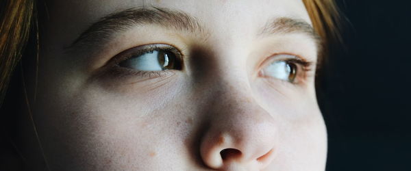 Close-up portrait of young woman