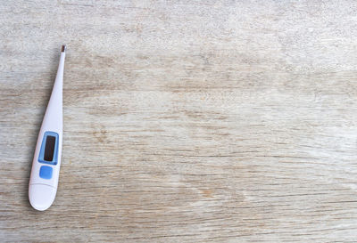 High angle view of pen on table