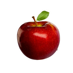 Close-up of apple against white background