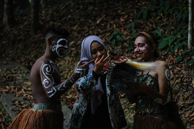 Group of people in forest