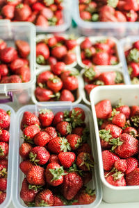 Full frame shot of strawberries