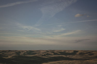 Scenic view of desert against sky