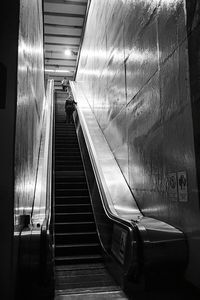 View of escalator