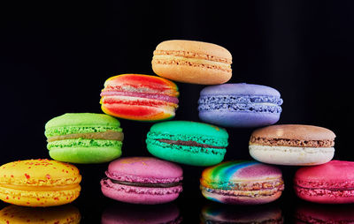 Close-up of macaroons