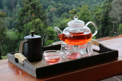 Close-up of tea on table