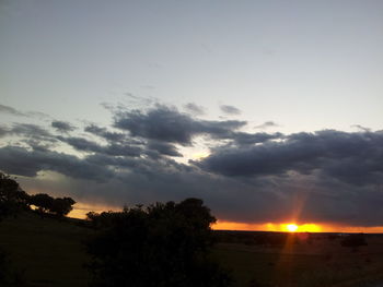 Scenic view of landscape at sunset