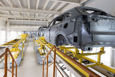 Interior of car manufacturing factory