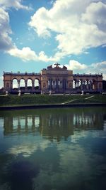 Reflection of built structures in water