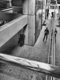 Woman standing in city
