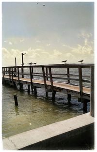 Pier over sea against sky